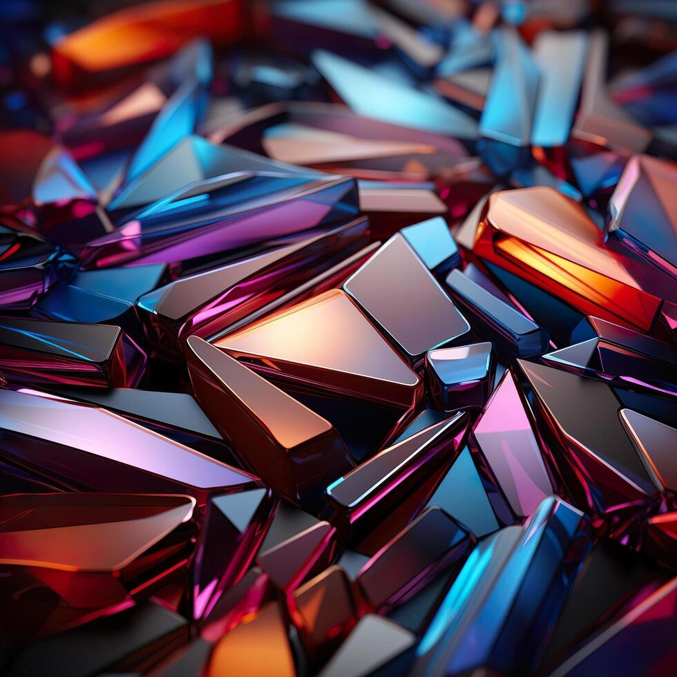 3d Rendered Colorful Glossy and Matte Ultra HD Geometric Background Wallpaper photo