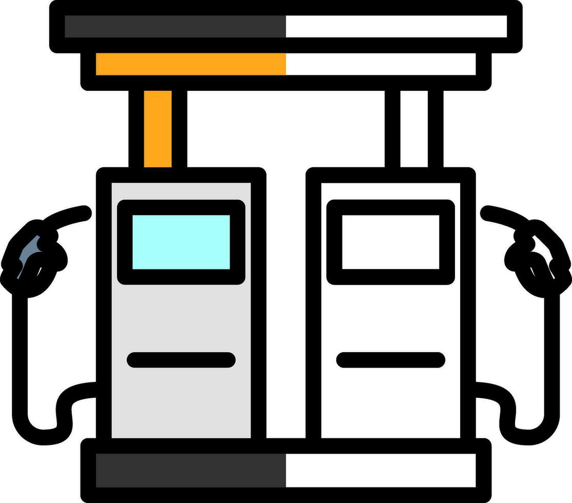 Gas station Vector Icon Design