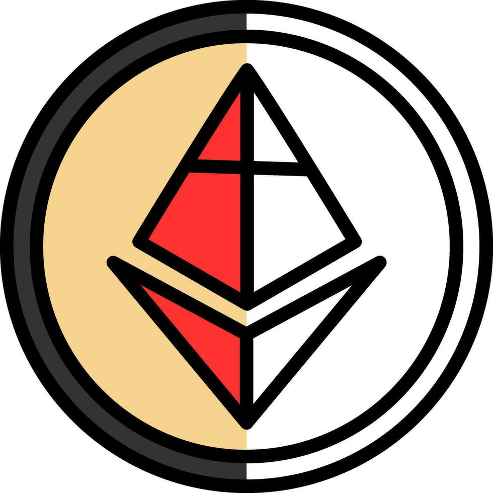 ethereum vector icono diseño