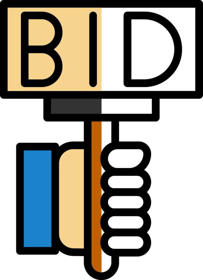 Bid Vector Icon Design