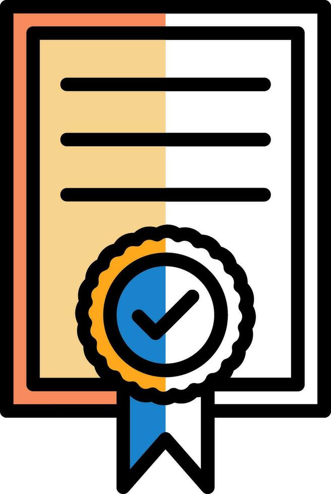 diseño de icono de vector de certificado