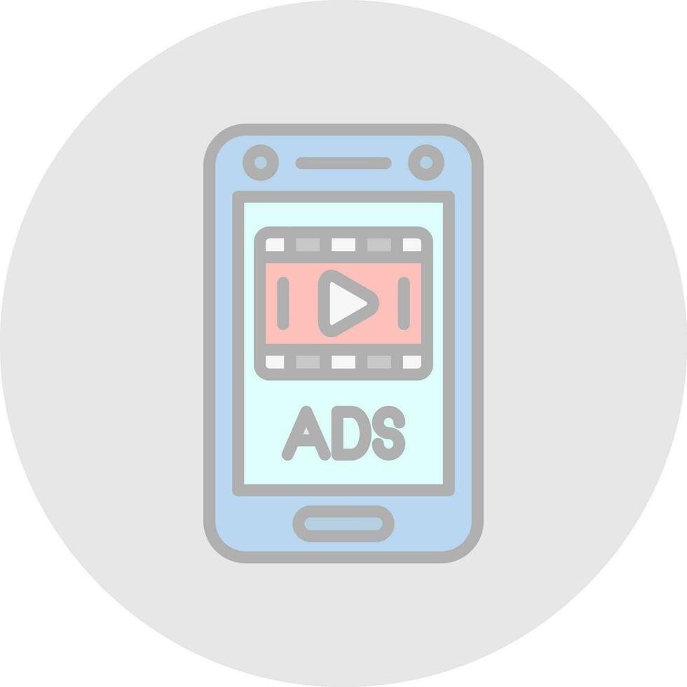 Video ad Vector Icon Design