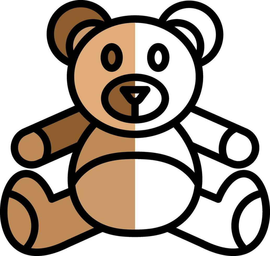 diseño de icono de vector de oso de peluche