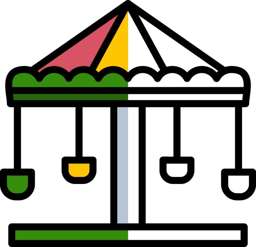 diseño de icono de vector de merry go round