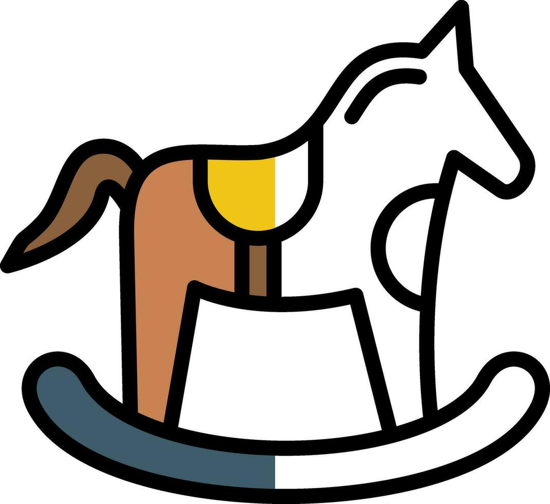 caballo juguete vector icono diseño