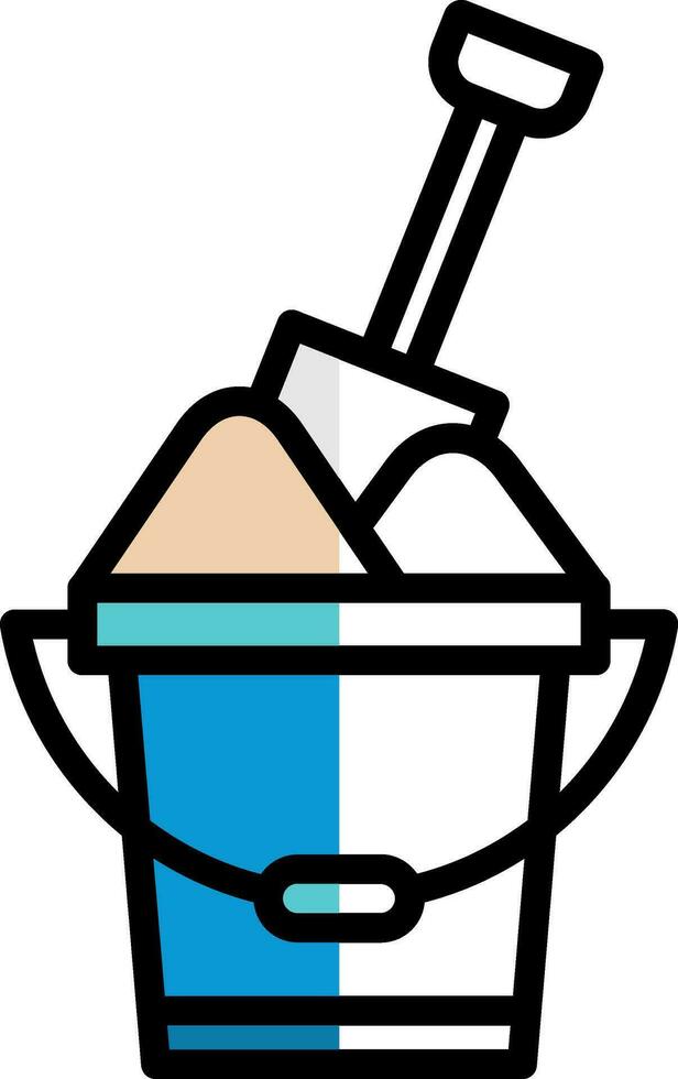 Sand bucket Vector Icon Design