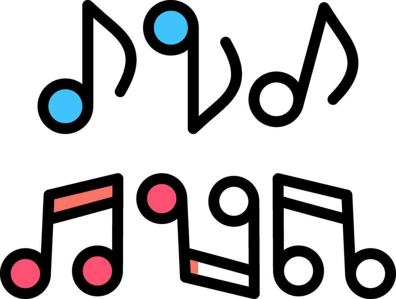 diseño de icono de vector de nota musical