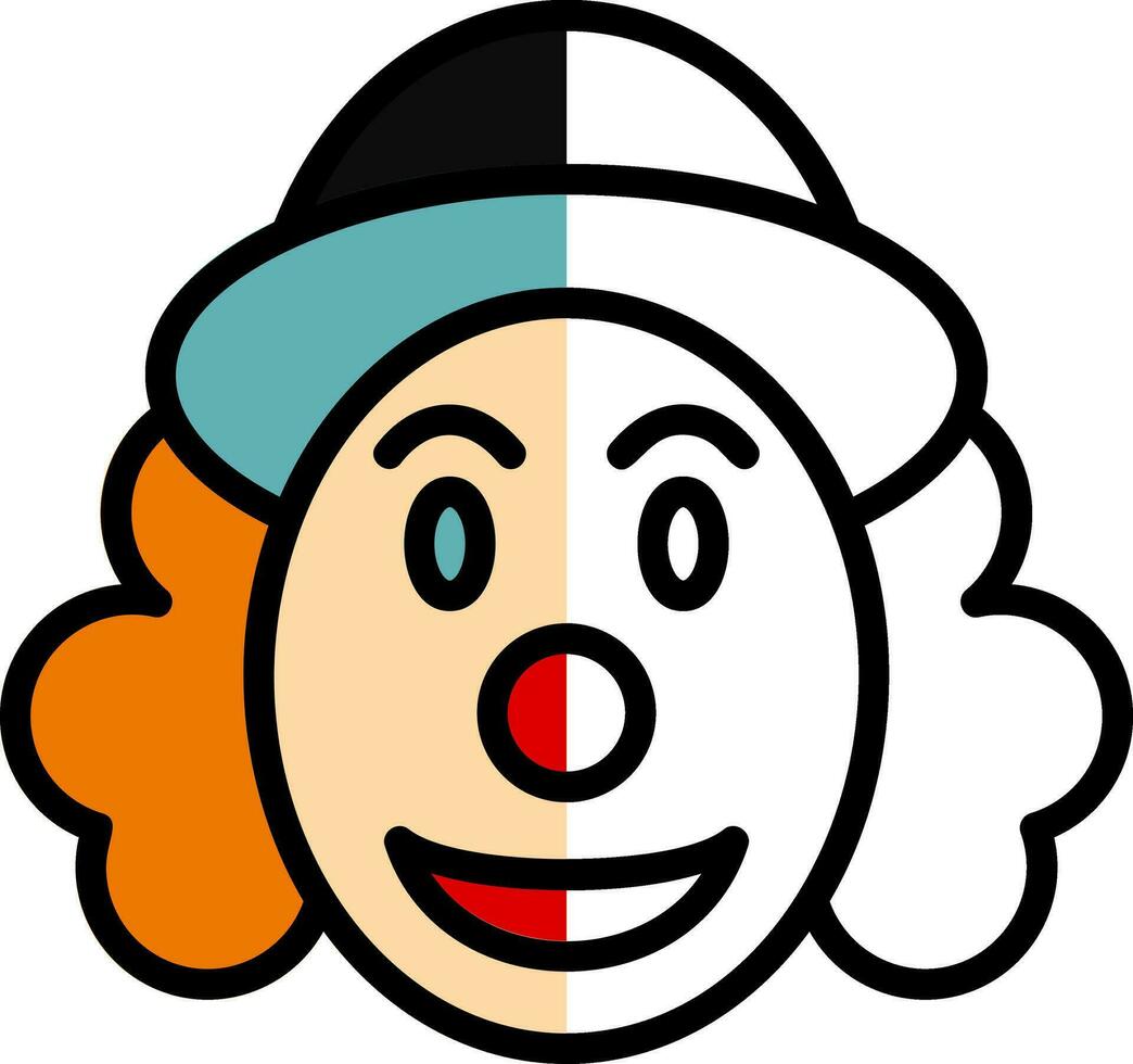 diseño de icono de vector de payaso