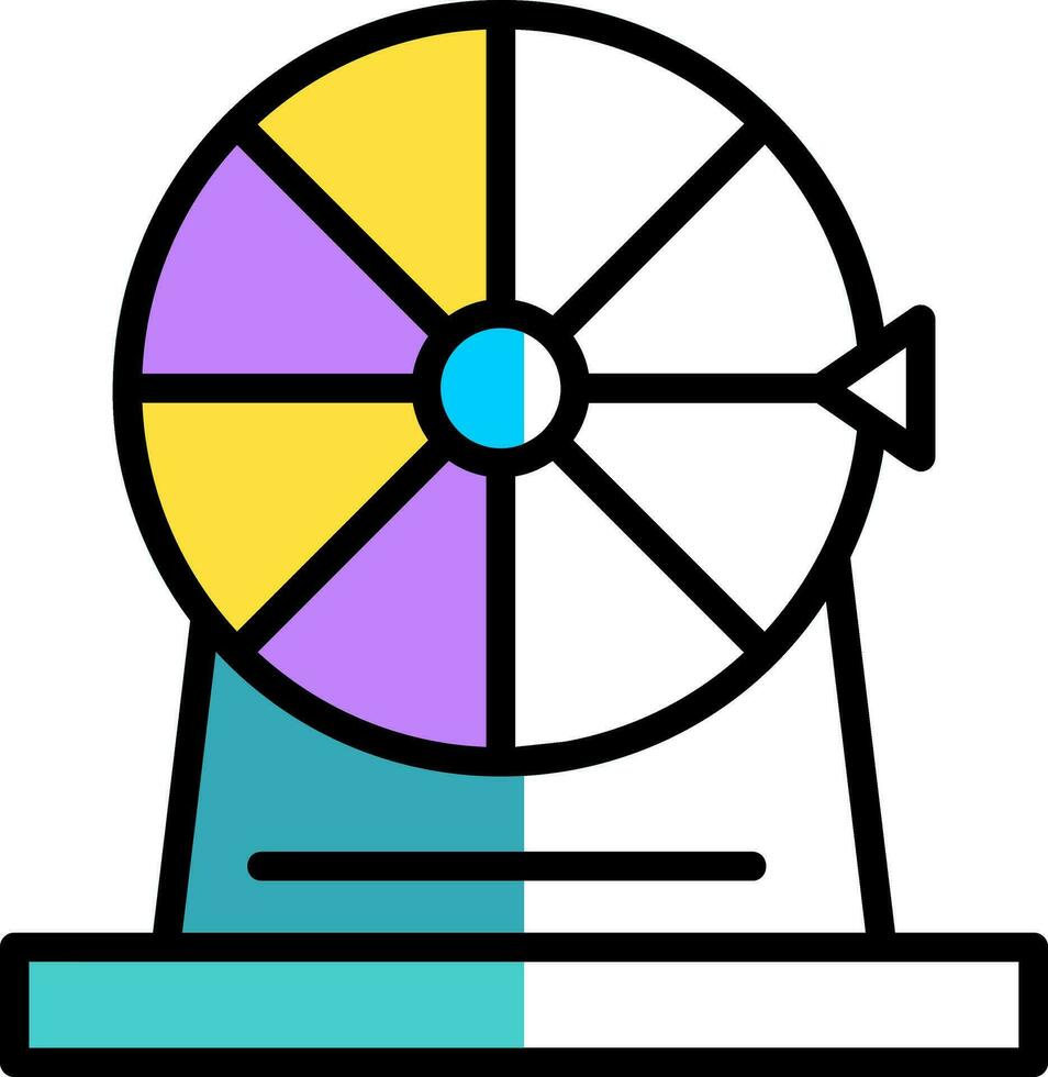 Wheel of fortune Vector Icon Design