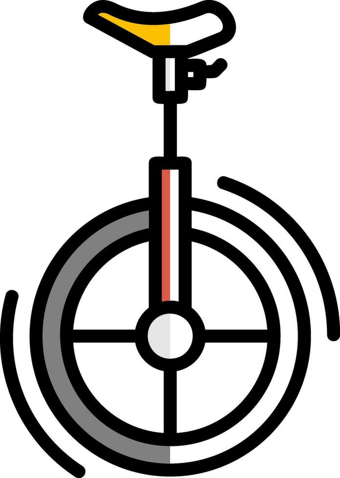 Unicycle Vector Icon Design