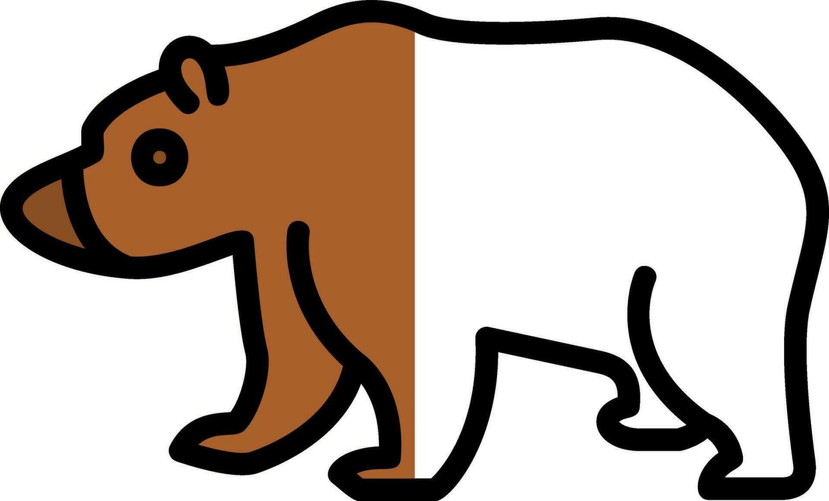 diseño de icono de vector de oso