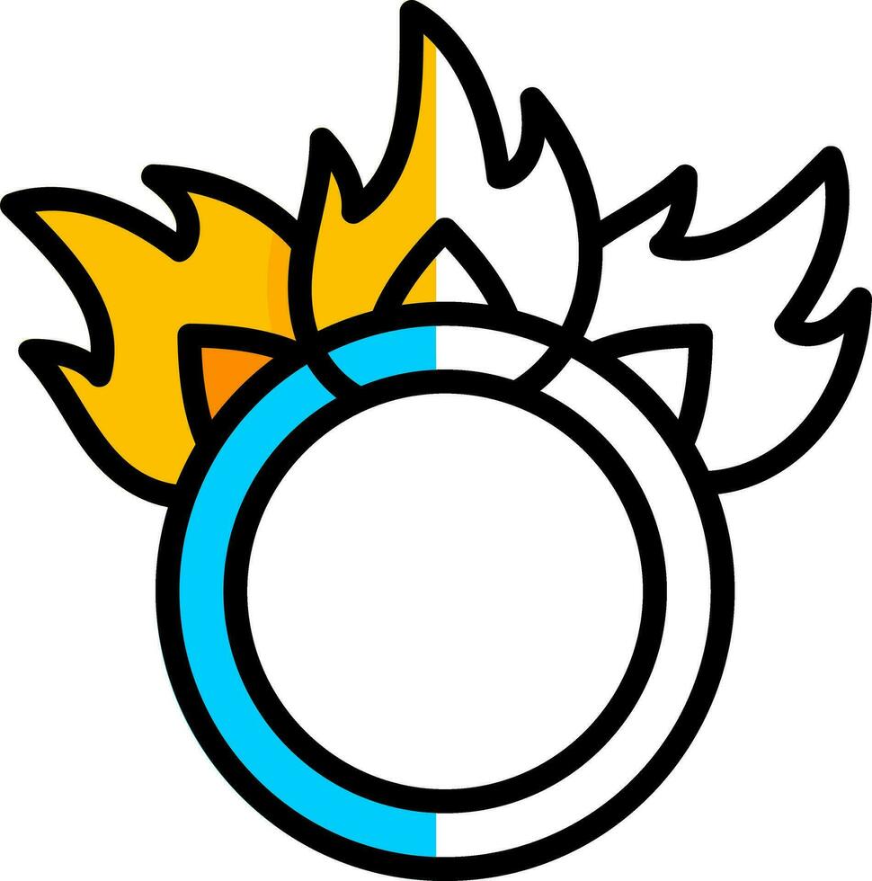 diseño de icono de vector de anillo de fuego