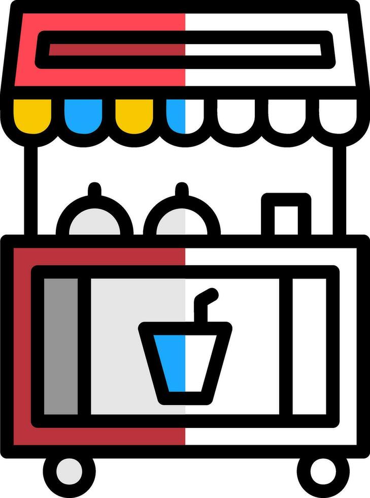 diseño de icono de vector de puesto de comida