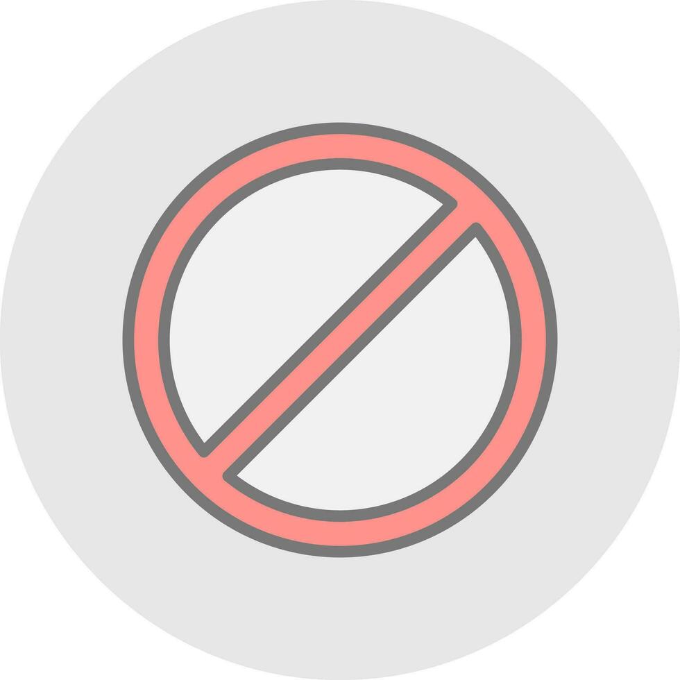 Ban Vector Icon Design