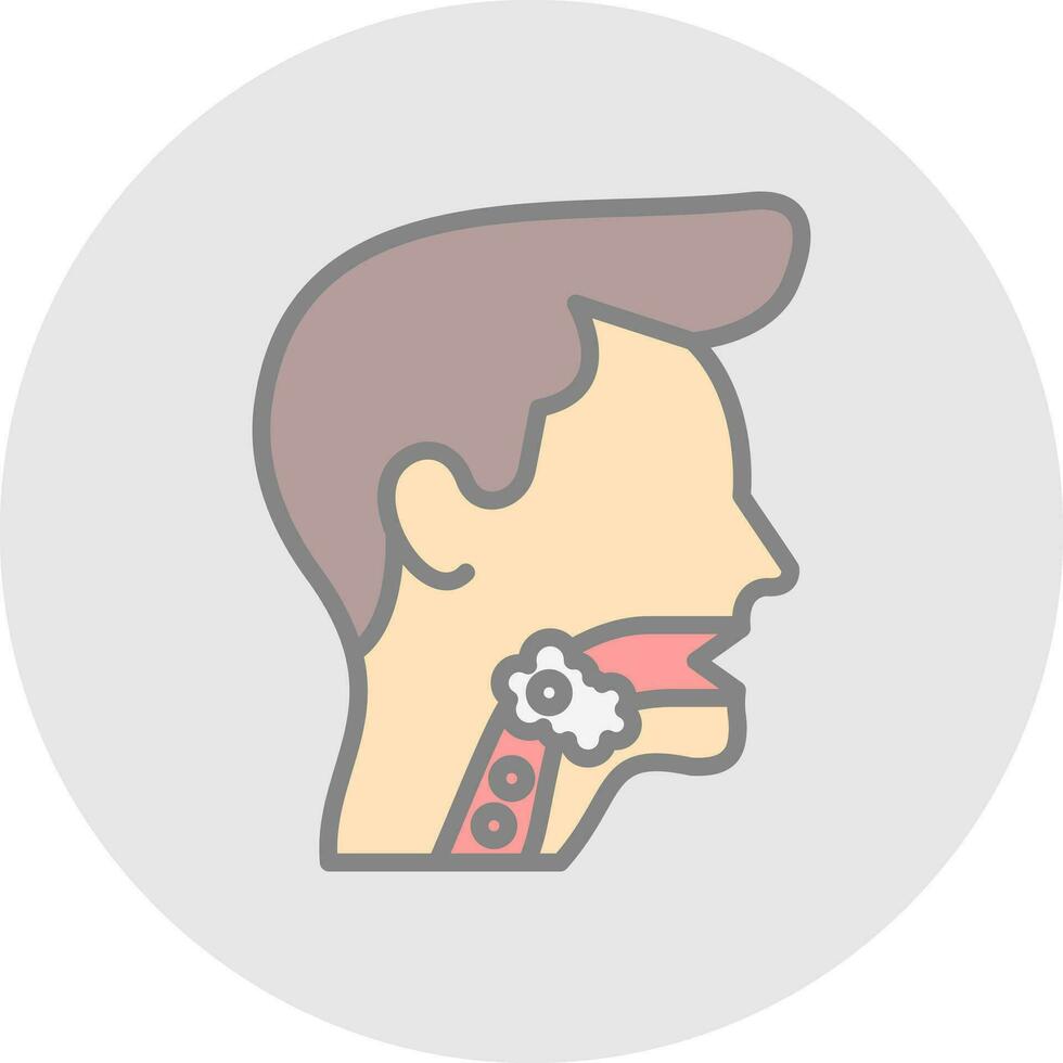 Throat cancer Vector Icon Design