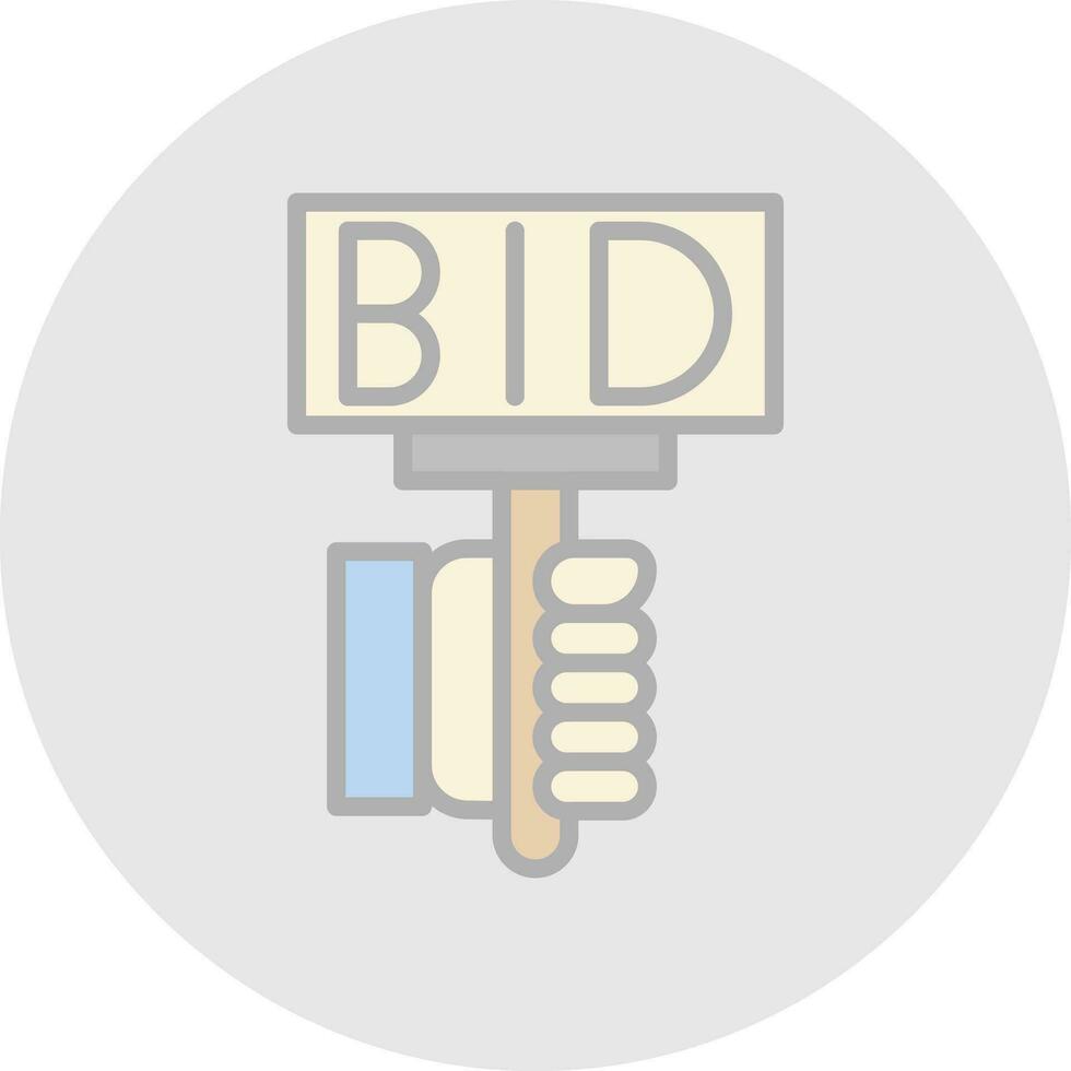 Bid Vector Icon Design