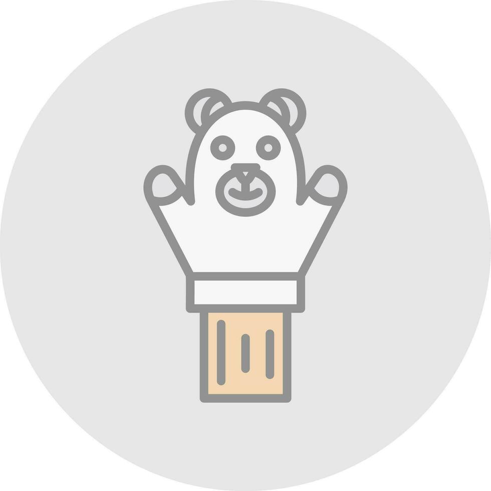 Hand puppet Vector Icon Design