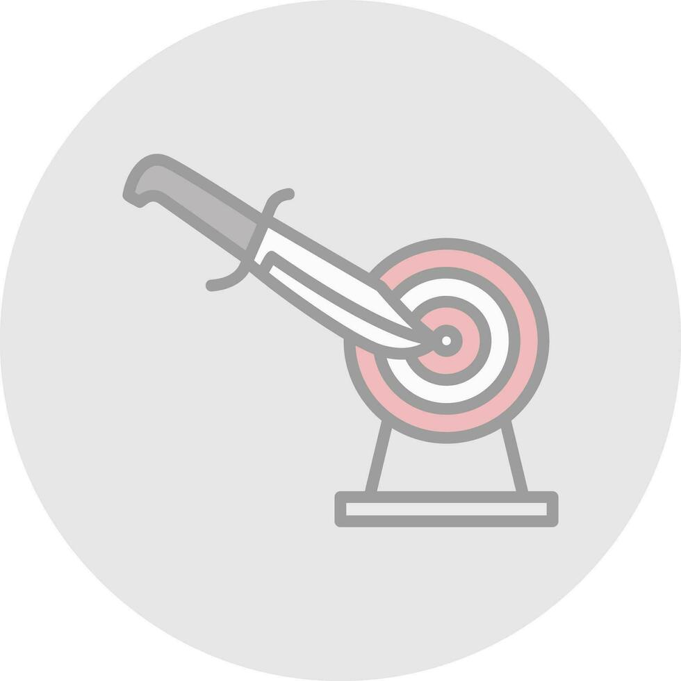 Knife throwing Vector Icon Design