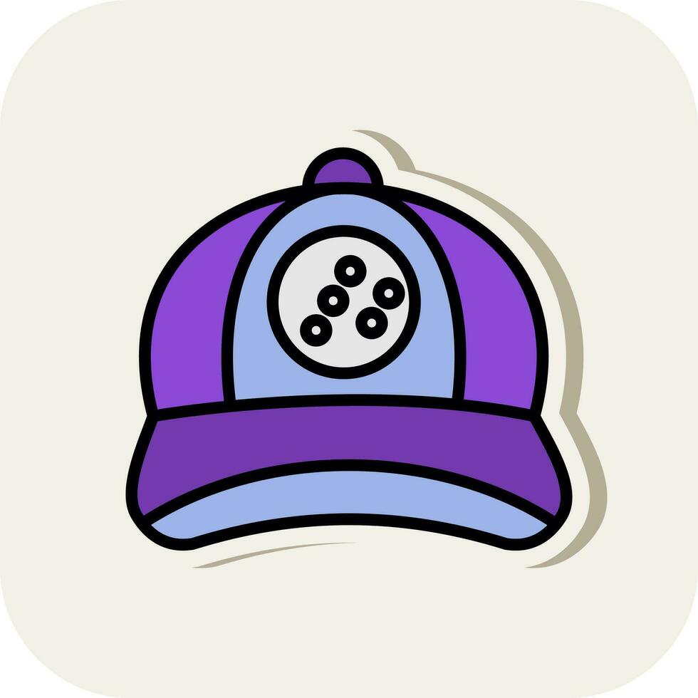 diseño de icono de vector de gorra de béisbol