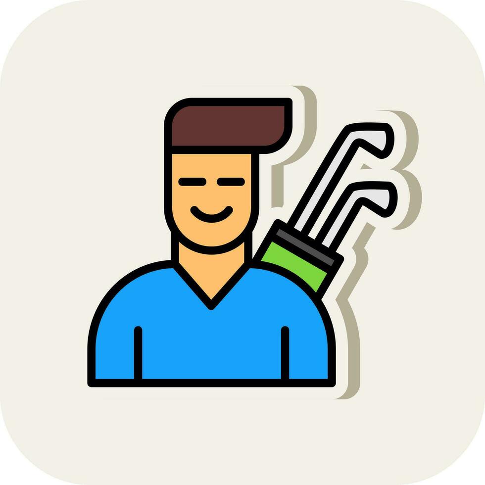 Golfer Vector Icon Design