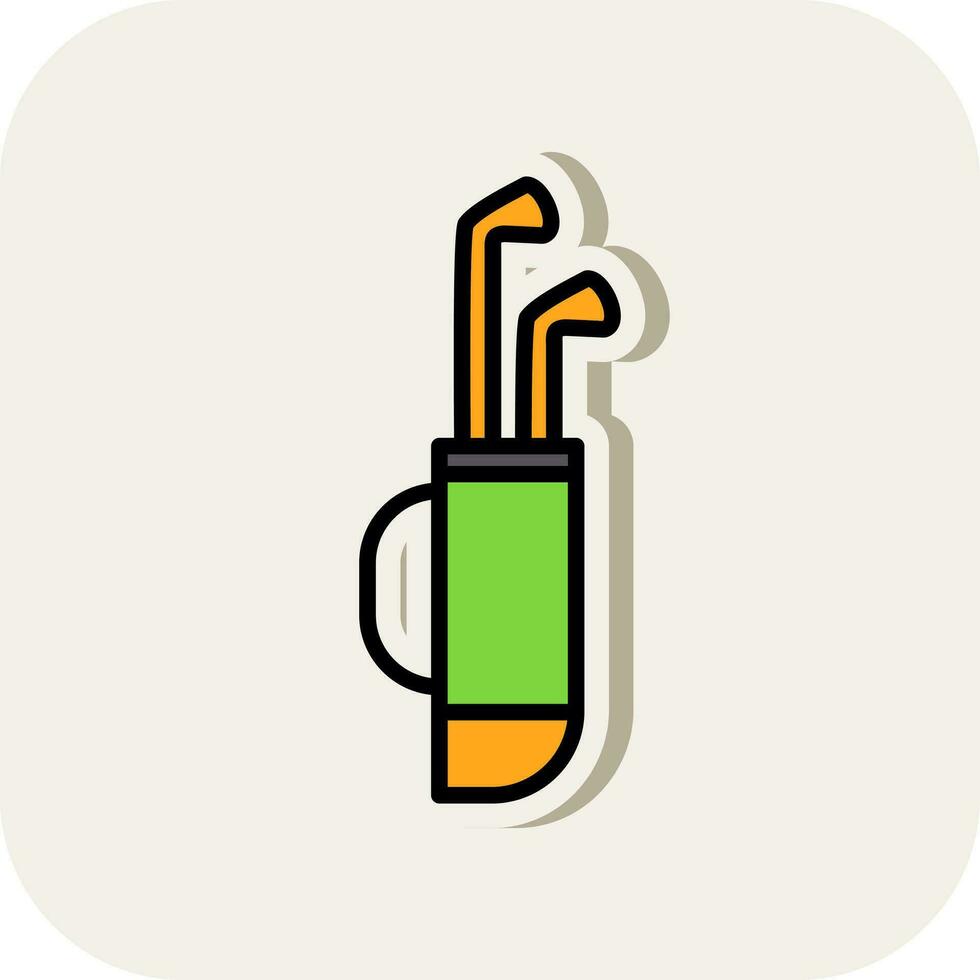 Golf bag Vector Icon Design