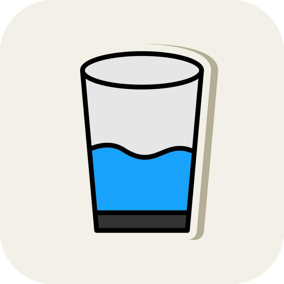 Glass of water Vector Icon Design