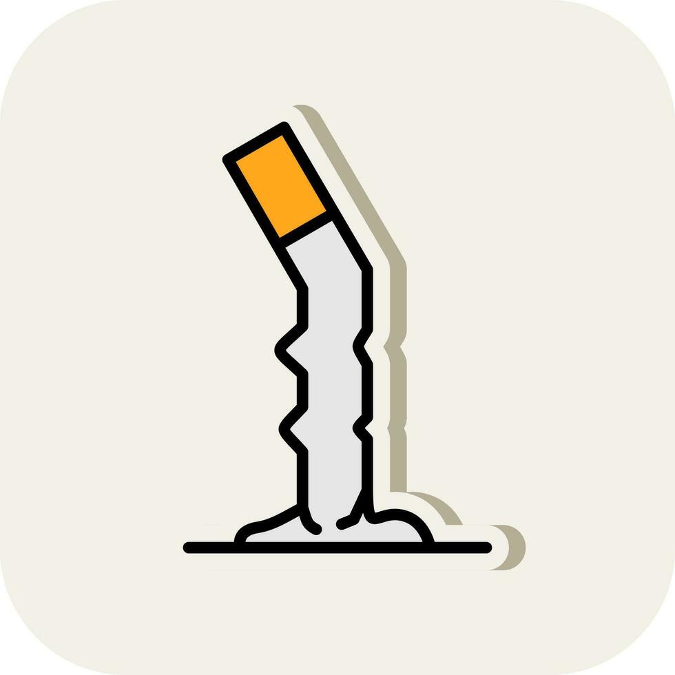 Cigarette butt Vector Icon Design