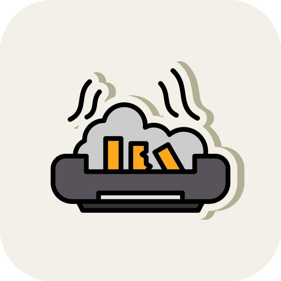 Ashtray Vector Icon Design