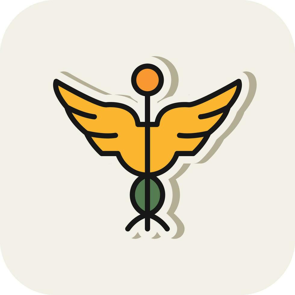 Caduceus Vector Icon Design