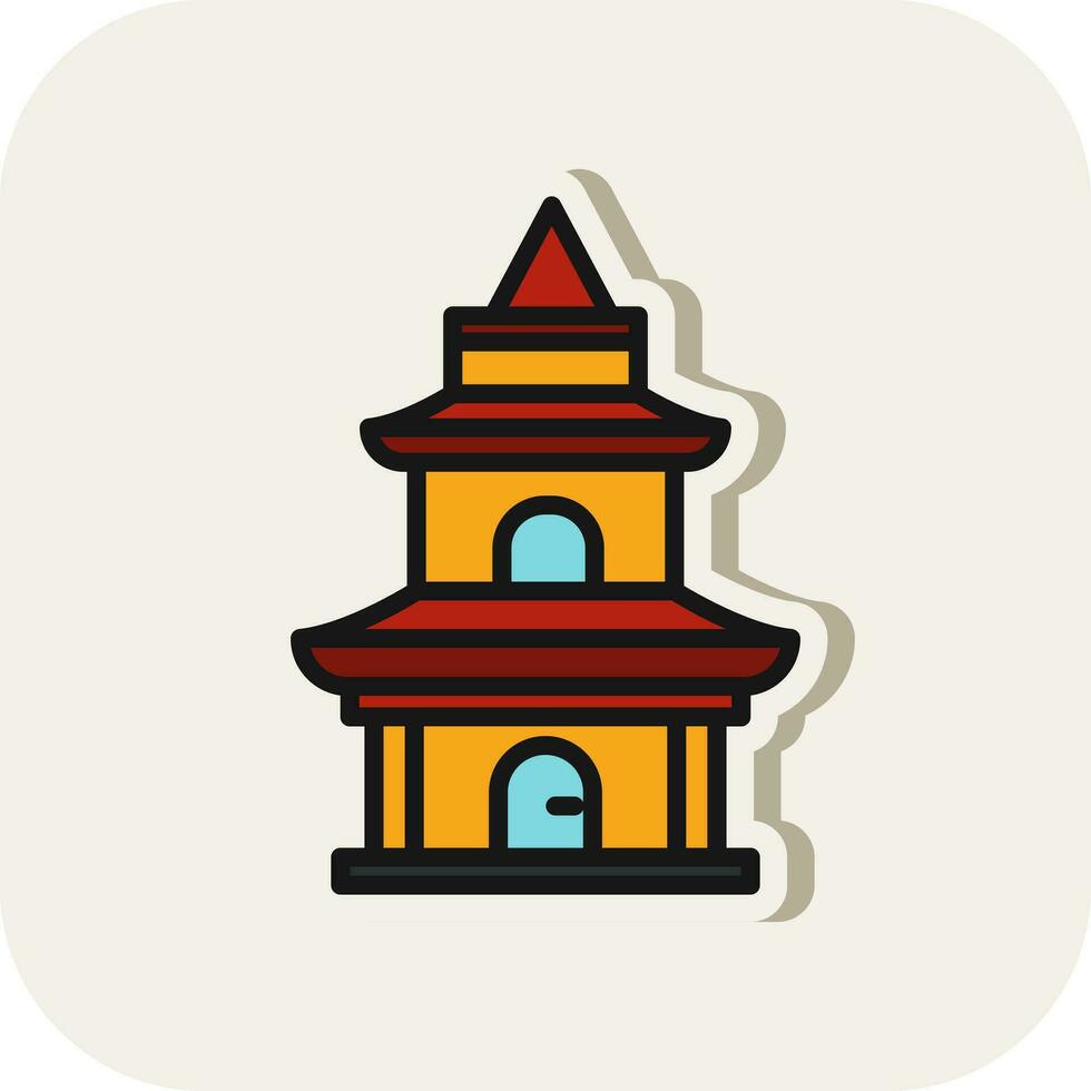 diseño de icono de vector de templo