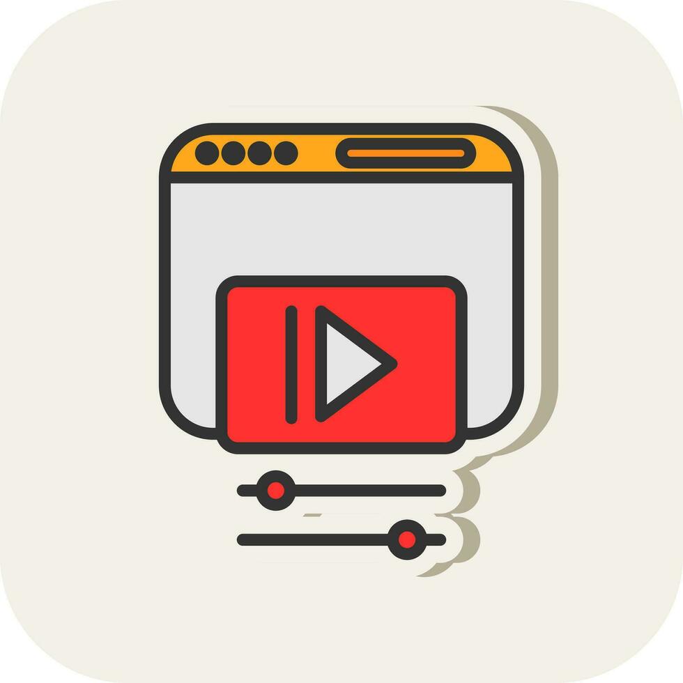 vídeo web vector icono diseño