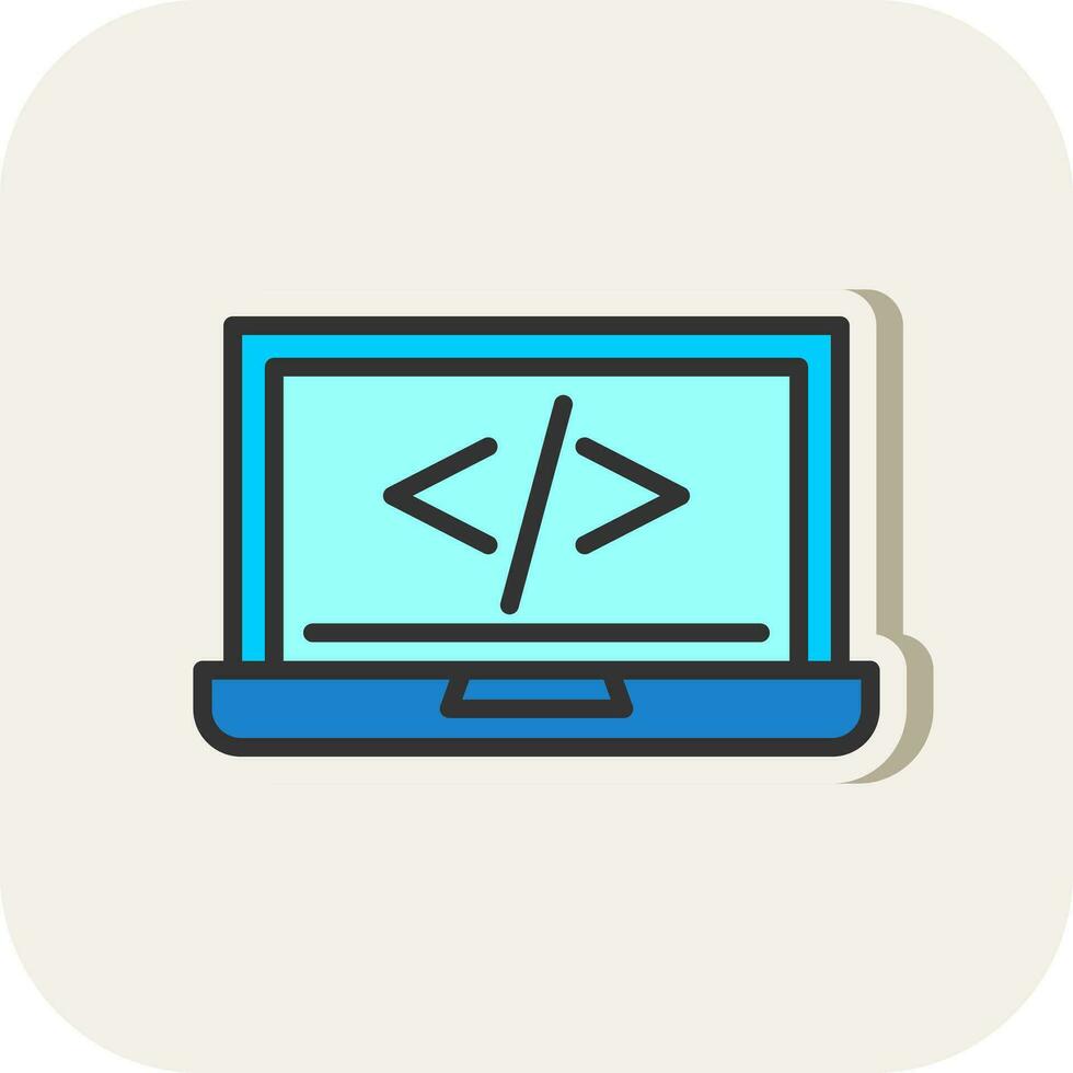 code programming Vector Icon Design