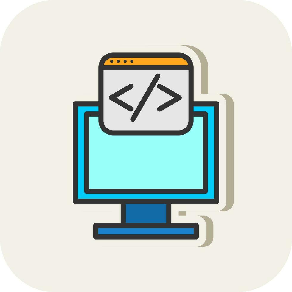 Web programming Vector Icon Design
