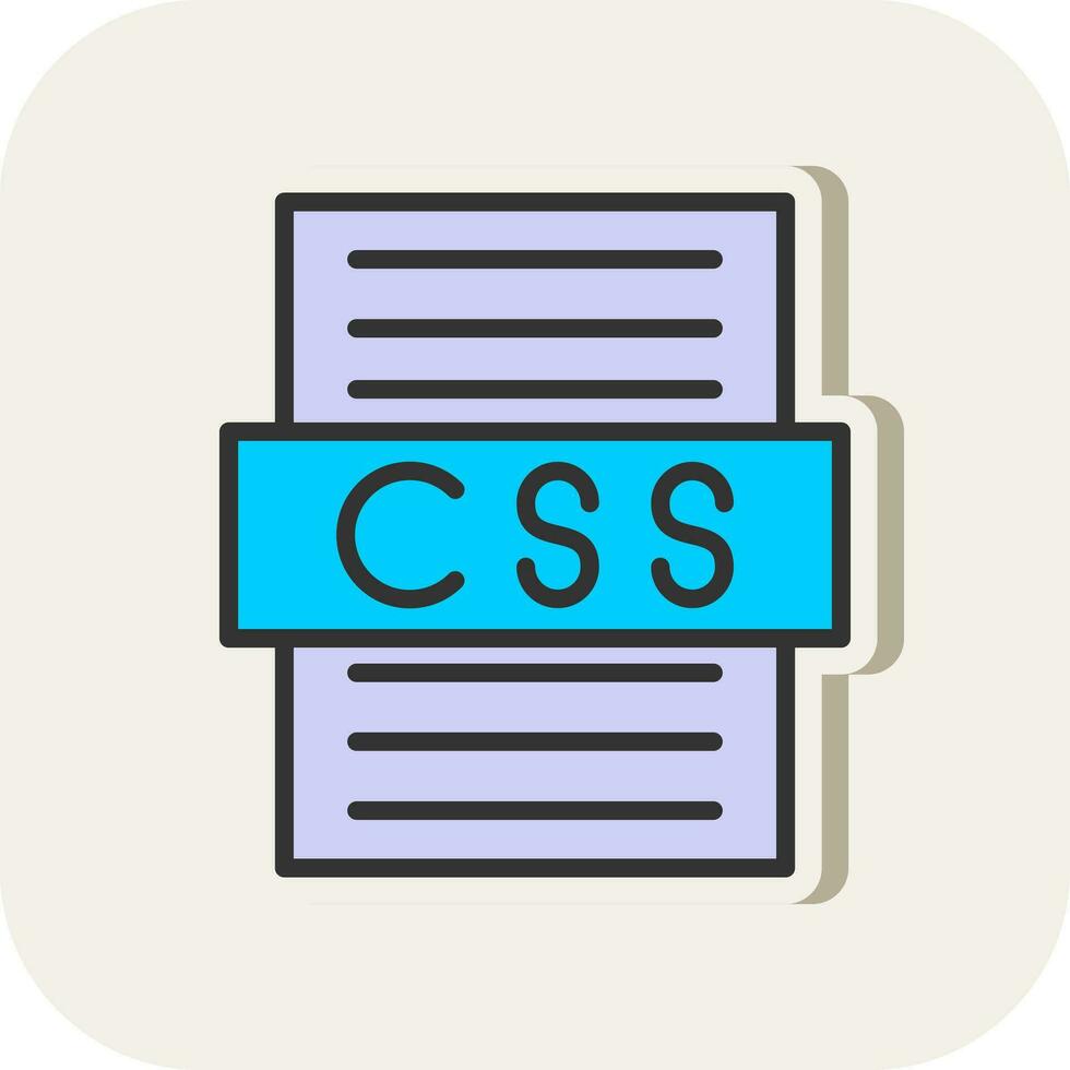 diseño de icono de vector de archivo css