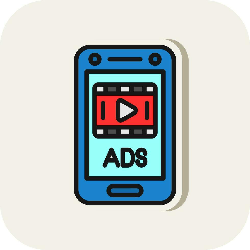 Video ad Vector Icon Design