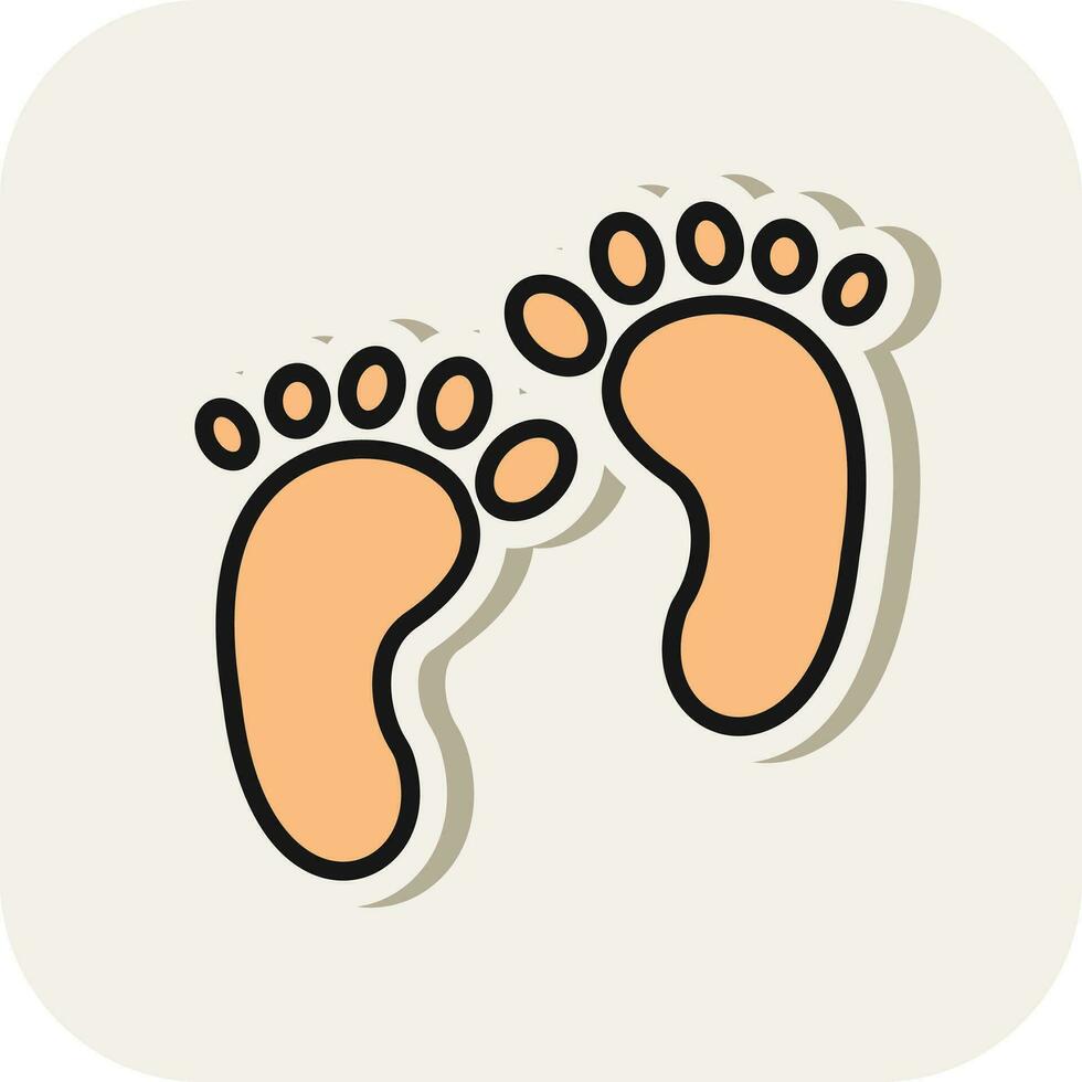 Footprint Vector Icon Design