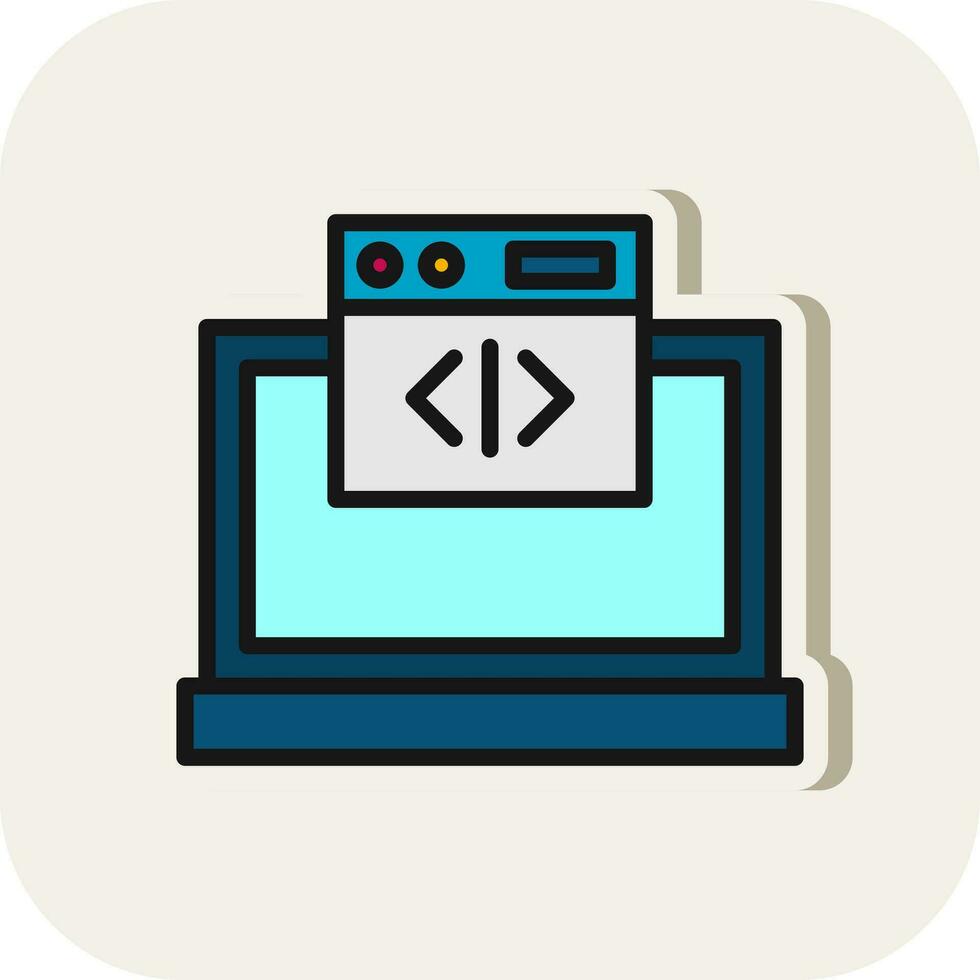 Web coding Vector Icon Design