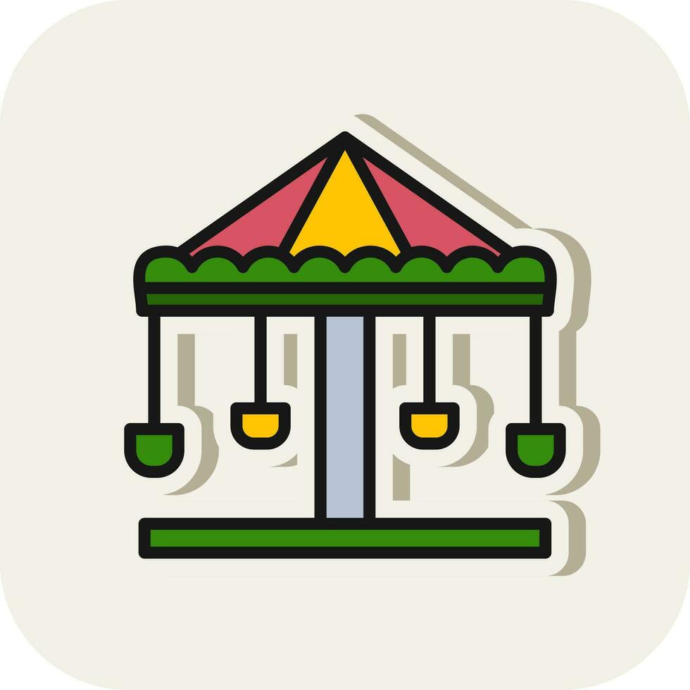 diseño de icono de vector de merry go round