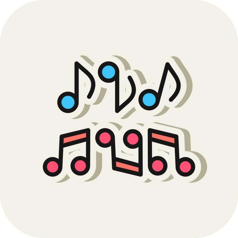 diseño de icono de vector de nota musical