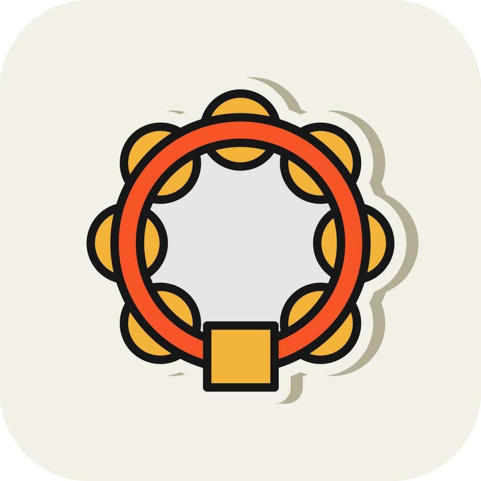 Tambourine Vector Icon Design