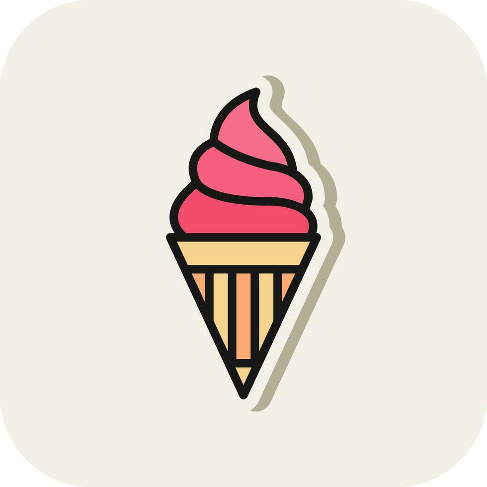 Ice cream Vector Icon Design