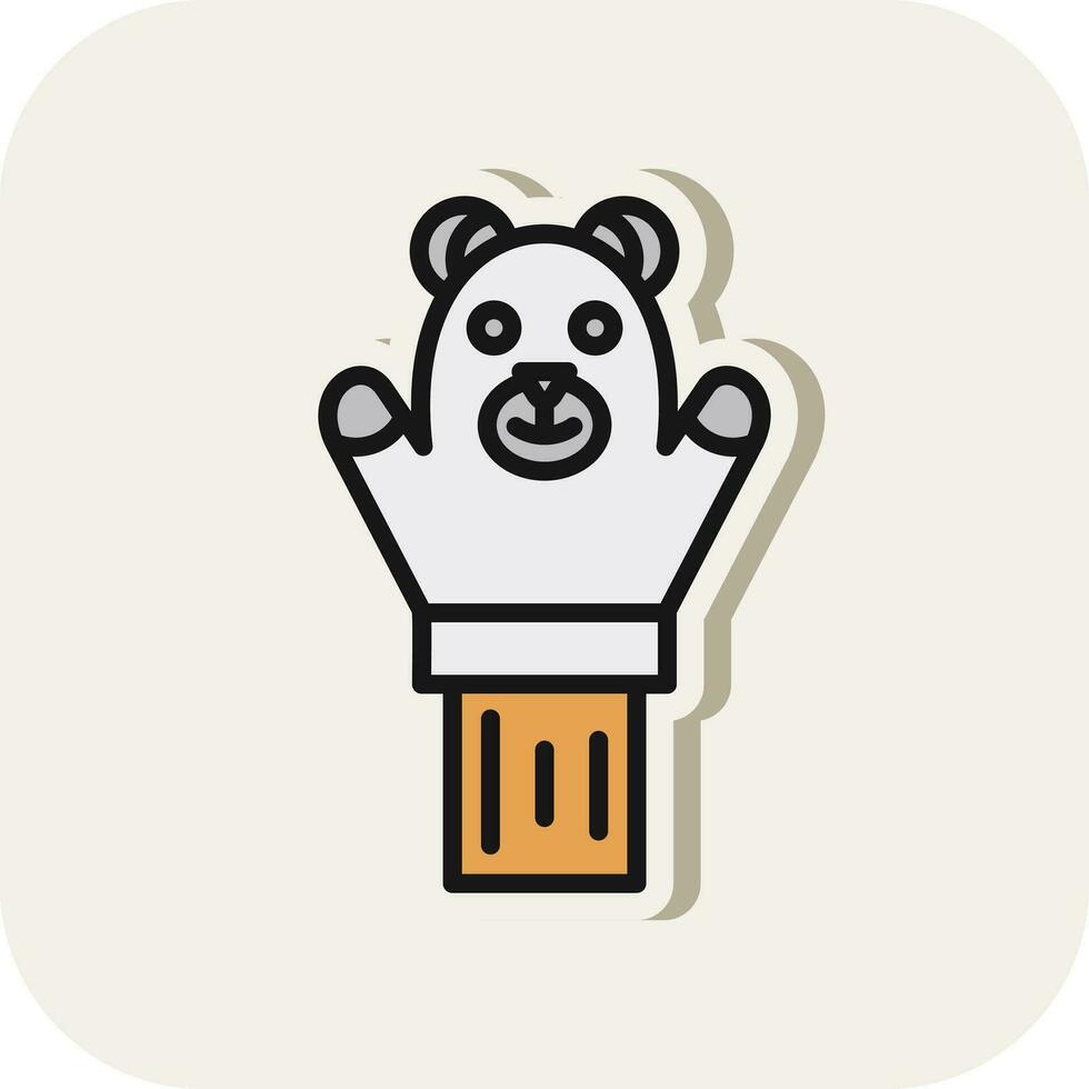 Hand puppet Vector Icon Design