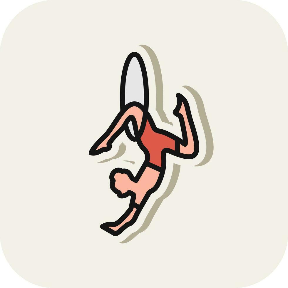 Trapeze artist Vector Icon Design