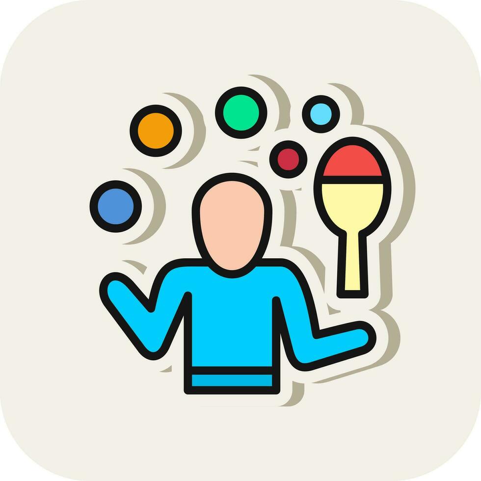 Juggling Vector Icon Design
