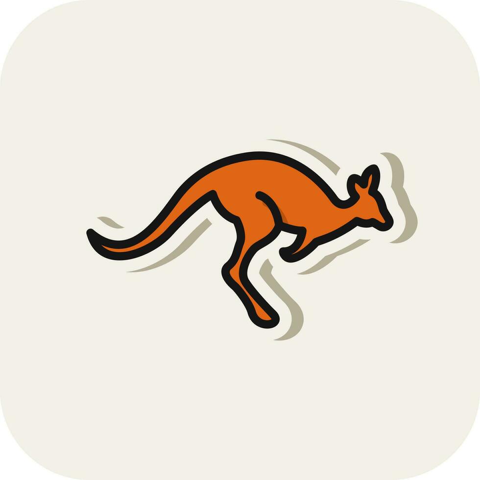 Kangaroo Vector Icon Design