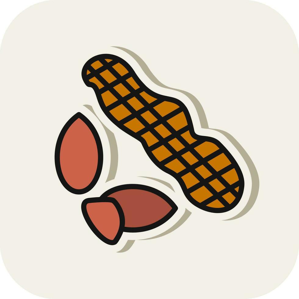 diseño de icono de vector de cacahuetes