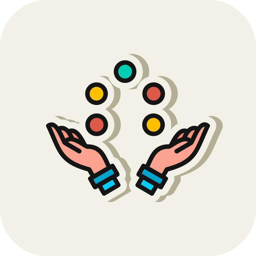 Juggling ball Vector Icon Design