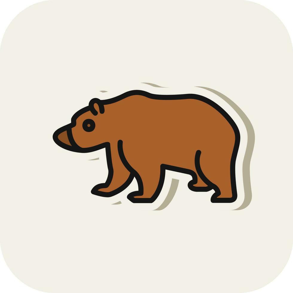 diseño de icono de vector de oso