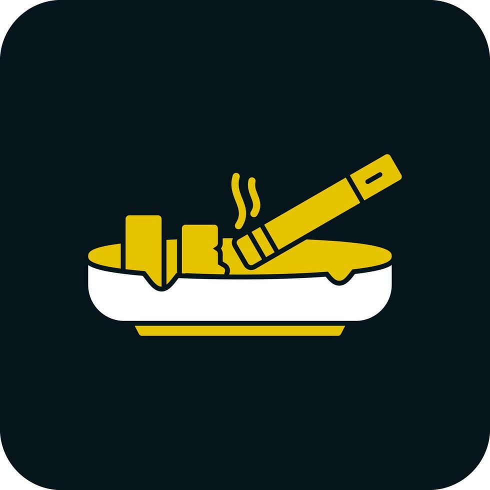 Ashtray Vector Icon Design