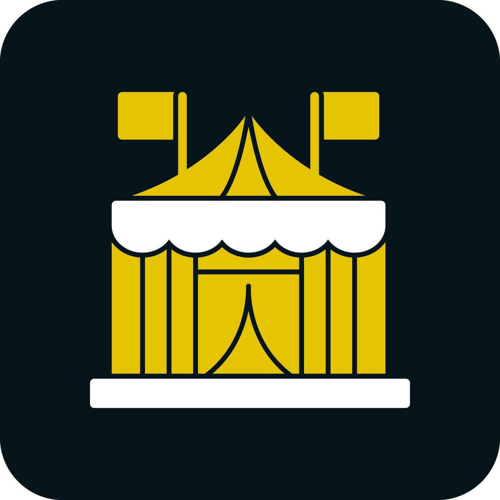 diseño de icono de vector de carpa de circo